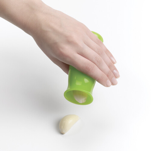 OXO OXO Good Grips Σιλικόνης Ξεφλουδιστής Σκόρδου με Θήκη Αποθήκευσης, Διαφανής, 1EA 2