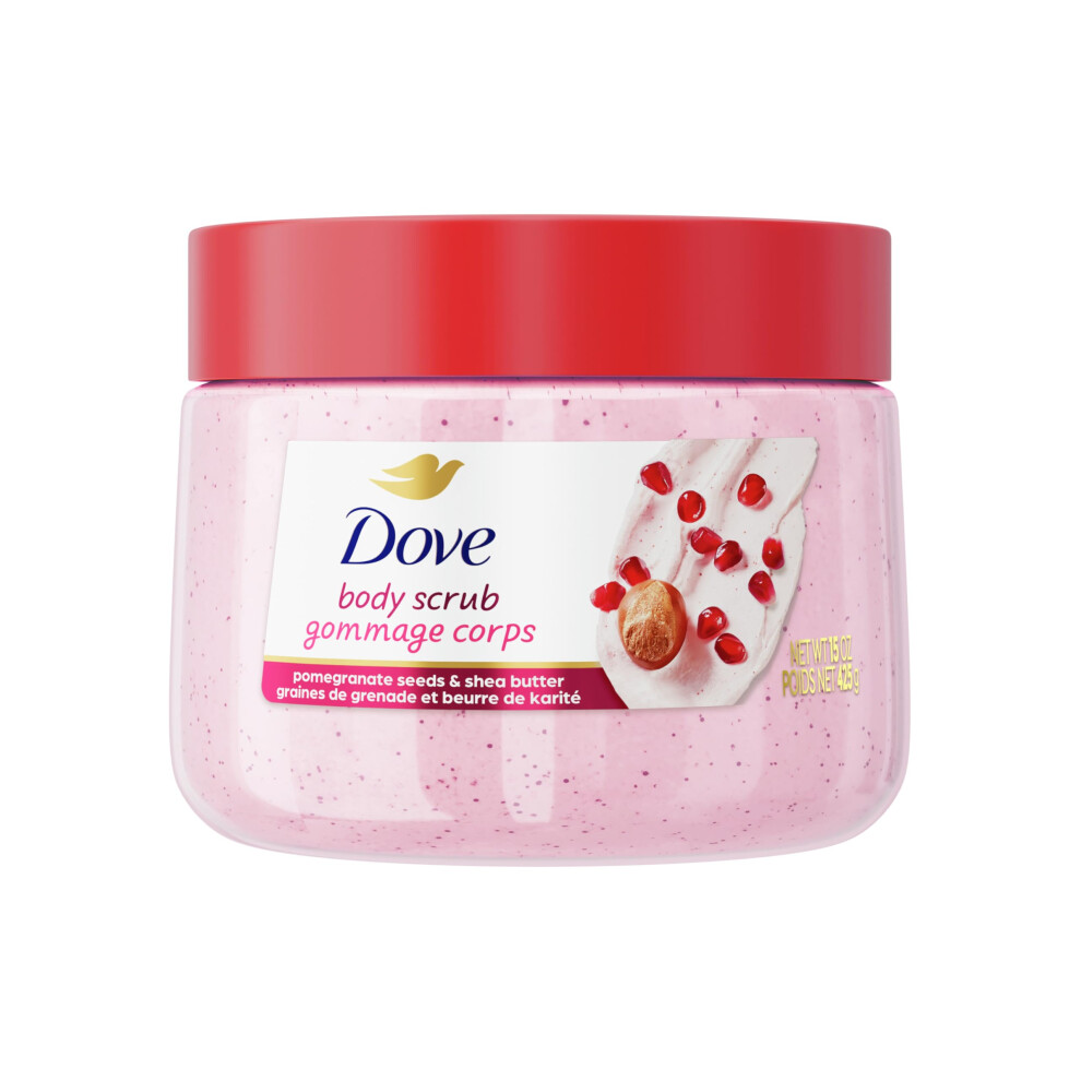 Dove Pomegranate& Shea Butter Body Scrub Exfoliates and Deeply Nourishes for Smooth  Radiant Skin 15oz