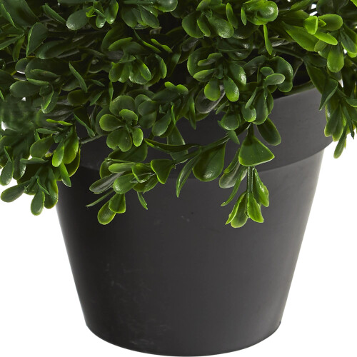 Nearly Natural 10in. Τεχνητό Φυτώριο Boxwood UV Ανθεκτικό (Εσωτερικού/Εξωτερικού Χώρου) 2