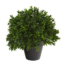 Prawie naturalne 10 cali. Topiary z bukszpanu Sztuczna roslina Odporna na promieniowanie UV (wewnatrz/na zewnatrz)