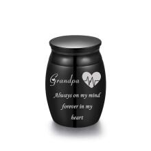 Sunling Mini rostfritt stl dekorativ kremation Keepsaken urnor fr aska 1,57 tum hg liten begravning urn memorial aska hllare delar med familj