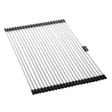 Farberware - Tapete escurridor de platos enrollable para fregadero, ahorrador de espacio, con alambres de acero inoxidable resistentes a la oxida