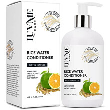 Luv Me Care Rice Water Hair Growth Conditioner 10 Fl Oz with Biotin Rice Water for Hair Growth Improve Strength Volume and Shine Deep Conditioni
