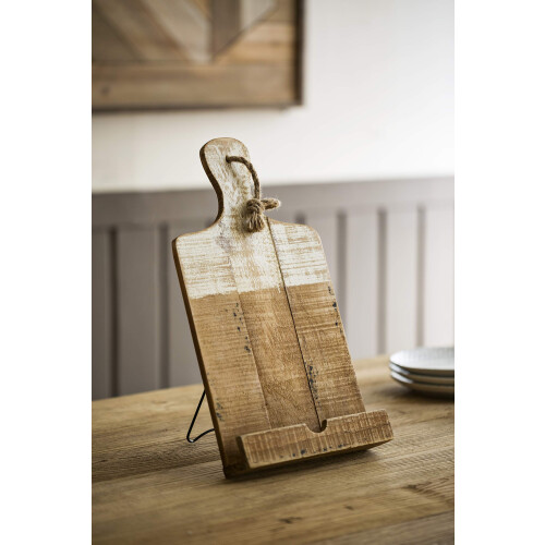 Creative Co-Op tablethouder van verweerd wit gedimd hout 1
