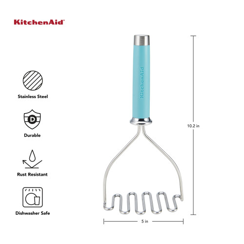 KitchenAid Espremedor de arame de ao inoxidvel gourmet KitchenAid Aqua Sky de 10,24 polegadas 1