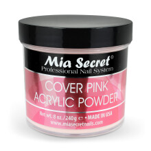 Mia Secret Cover Polvere acrilica rosa (8 oz) Sistema per unghie professionale Ideale per unghie di lunga durata
