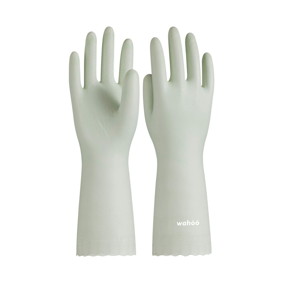 Lanon Wahoo Gants De Nettoyage Doux Pour La Peau Gants De Cuisine Pour La Vaisselle Avec Doublure En Coton Floqué RéUtilisables AntidéRapants Ver-image