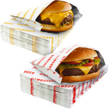 Retro Grease Proof Burger Wrappers Combo 20pk. Isoleret pro -kvalitet Bulk Hamburger og Cheeseburger Bags er BPA -fri. Stor allergenvenlig BBQ -f