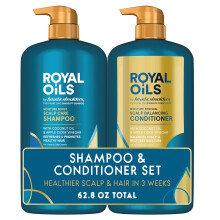 Head & Schouders Royal Oils Roos Shampoo en Conditioner Set Kokosolie & Appelciderazijn Vochtvernieuwing Hoofdhuidverlichting Krullend en krullend ha