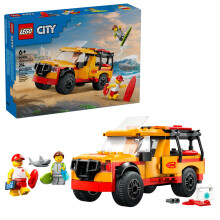 LEGO City Strandreddingswagen speelgoed - Bouwspeelgoed voor kinderen, jongens en meisjes vanaf 6 jaar - Inclusief 2 minifiguren Speelgoedhaai - Cade