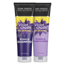 John Frieda Violet Crush Purple Shampoo en Conditioner Set - Blonde Toner Neutraliseert gele tinten voor gebleekt en platina haar Verbeterende blonde