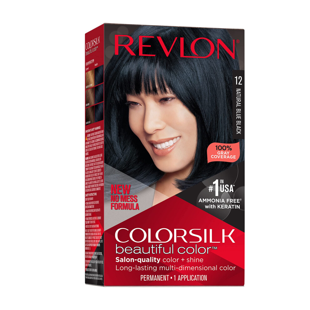 Revlon Colorsilk Beautiful Color Permanent Hair Color Long-Lasting High-Definition Color Shine & Silky Softness with 100% Gray Coverage Ammonia Fre