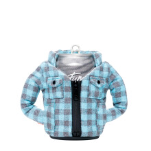 Puffin - The Lumberjack Flanel - Ge?oleerde blikjeskoeler van 12 oz I Bierfles en frisdrankblikje Isolator Houd drankjes en dranken koud - Kraterblau