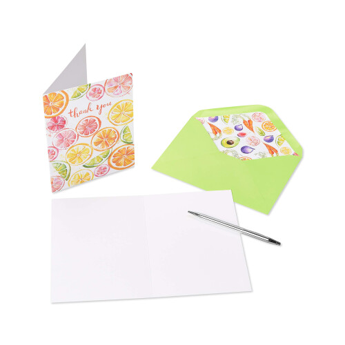 Biglietti di ringraziamento Papyrus con buste, Frutta e Verdura (20 pezzi) 2