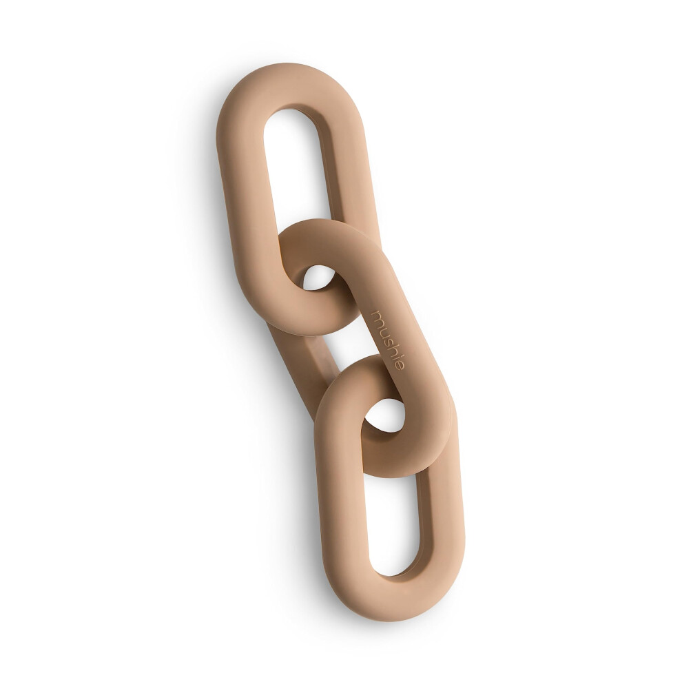 Silicone Baby Links Teether Toy (Natural) Mushie
