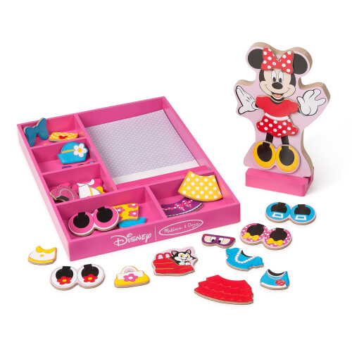Melissa & Doug Melissa & Doug Disney Μίνι Μάους Ξύλινη Κούκλα Με Μαγνητικά Ρούχα (35+ κομμάτια)