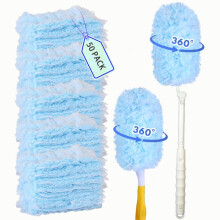 50 stuks Duster-navullingen 360 Heavy Duty Duster-navullingen Compatibel met Swiffer Multisurface Heavy Duty Duster-vervangingen met 1 korte steel en