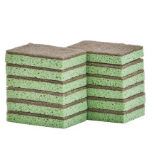 Superio Non-Scratch Selluloosa Sieni Scrub (12 kpl) Kestävät keittiösienet hankaustyynyllä (vihreä)