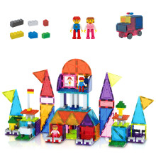 Picassotiles 333pcs magnetisk mursten flise og magnetisk fliser combo s?t actionfigurer inkluderet byggesten stamme leget?j uddannelsesm?ssigt mo