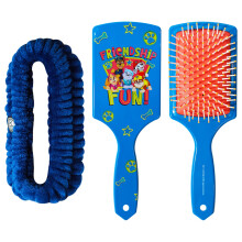 LUV HER Kids haarborstel- en spa-hoofdbandset voor meisjes - Kenmerken Paw Patrol - Leuke verzorgingsset voor het ontwarren van styling en huidverzor