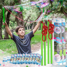 Wowmazing Giant Bubble Kit: Family Pack (set de 14 piese) cea mai buna valoare - kit cu bule mari, inclusiv bagheta cu bule mari ?i concentrat de