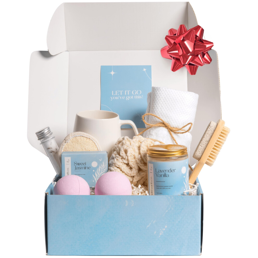 Coffret Unboxme pour femme - Coffret cadeau soins personnels | Coffret d   tente pour prendre soin de soi | Cadeau id   al avec mug, bougie, bombes d