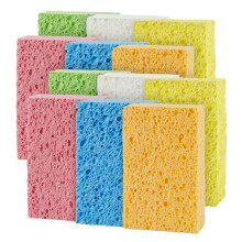 JOYMOOP Compressed Sponges Cellulose Sponges Kitchen for Non-Scratch Washing Dishes Household Cleaning Scrub Natural Sponges Pack of 12 Colorful S