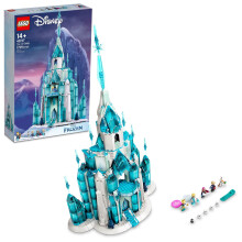 LEGO Disney Princess Das Eisschloss, Bauspielzeug 43197, mit den Mini-Puppenfiguren Frozen Anna und Elsa und der Olaf-Figur, Disney-Schloss-Bausa