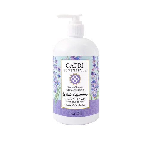 CAPRI ESSENTIALS Λευκό Λεβάντα Φυσικό Υγρό Σαπούνι Χεριών - Σαπούνι με Αιθέρια Έλαια