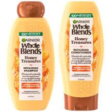 Garnier Whole Blends Honey Treasures Herstellende shampoo en conditionerset voor droog, beschadigd haar 22 Fl Oz (2 items) 1 set (verpakking kan vari