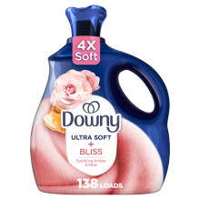 Adoucissant liquide Downy Ultra Soft, Ambre et Rose p tillants, 2,7 l, 138 brass es