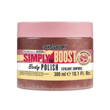 Soap & Glory Simply The Boost Zluszczajacy peeling do ciala - Wygladzajacy i nablyszczajacy peeling do ciala - Lakier do ciala z witamina B5, witamin