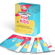CreateFun Connection Cards til børn - 101 Familiesamtale startere til en dybere forbindelse - Engagerende og sjove samtalekort i alderen 3 og op