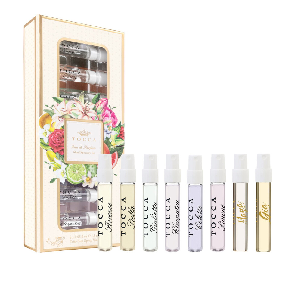 Tocca Eau De Parfum Mini Discovery Set - 8 Trial Size Women's Perfumes (1.5Ml Each) Discover Your Favorite Perfume
