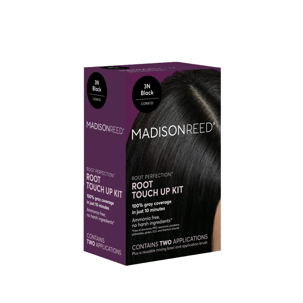 Madison Reed Root Perfection Permanent Root Touch Up Black 3N Corato 10 Minutes For 100% Gray Root Coverage Ammonia-Free Hair Dye Two Applications