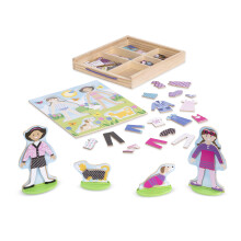 Melissa & Doug Best Friends Magnetic Dress-up Pouch en bois Play Play Set (78 PCS) - Doulls Dress-up Play Set