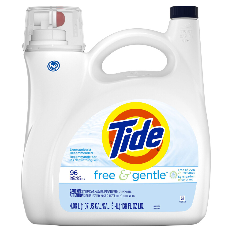 Tide Tide Free & Gentle D Tergent Lessive Liquide 96 Brass Es 138 Fl Oz 138 Fl Oz-image
