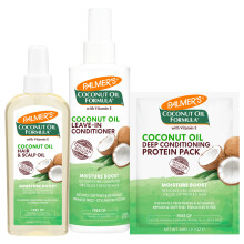Pacote de cabelo Palmer's Coconut Oil Formula Moisture Boost (leo para couro cabeludo e condicionador sem enxgue)