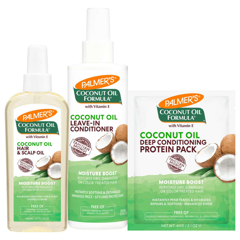Palmer's Coconut Oil Formula Moisture Boost Hair Bundle (Scalp Oil & Leave-In Conditioner)