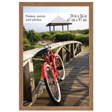 MCS Museum Poster Frame 24x36 Medium Oak Vertical & Horizontal Wall Hanging Large Picture Frame for Photos Posters & Art Prints (1-Pack)