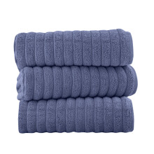 Toalhas turcas clssicas - Conjunto de lenis de banho extra grandes de algodo premium - Toalhas de banheiro luxuosas de 3 peas com nervuras g