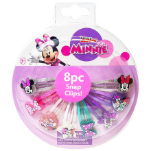 Disney Minnie Kids haarclips voor meisjes met klikclips, 8 stuks, meerkleurig, vanaf 3 jaar