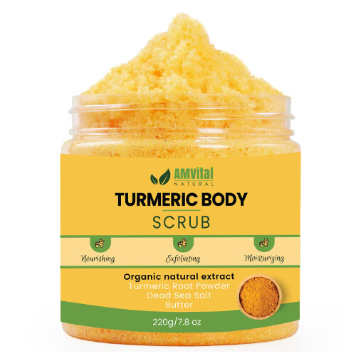 AMVital Scrub με Κουρκουμά - Φυσικός Σκράμπ για Σώμα, Πρόσωπο, Χέρια και Πόδια