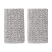 Conjunto de Toalhas de Mão Tommy Bahama, Algodão Absorvente, Baixa Lintagem e Resistência ao Desbotamento (Cinza Pacífico Norte, 2 Peças)