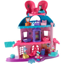 A Minnie Mouse's Home Sweet Headquarters egy 4 szintes babahz jtkkszlet t jtkszobval, hrom figura 12 jtkdarabbal, lifttel s Minnie Magic