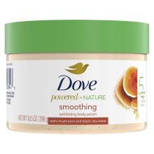 Dove Powered By Nature Vyhladzuj   ci telov    peeling s 5 pr   sadami pr   rodn   ho p   vodu pre starostlivost o plet 300 ml (balenie po 1 ks)