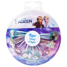 Disney Frozen Kinderhaarclips voor meisjes met klikclips, 8 stuks, meerkleurig, vanaf 3 jaar