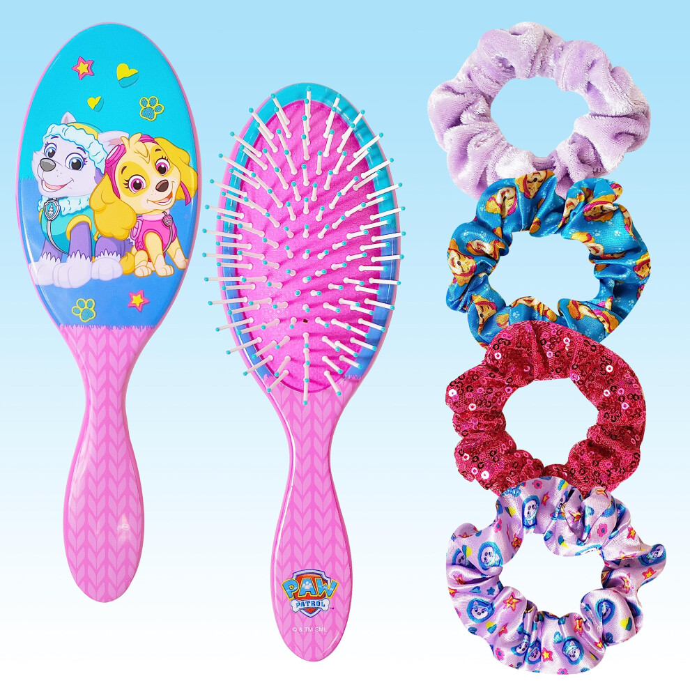 Ensemble d'accessoires pour cheveux Luv Her Paw Patrol   : brosse d   m   lante de 23   cm, 4   chouchous et    lastiques pour filles