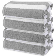 Utopia trlkzok [4 csomag Cabana Stripe strandtrlkzo (30x60 hvelyk) Tlmretes, 100% gyurus fons pamut medencetrlkzok, nagyon nedvszv, g
