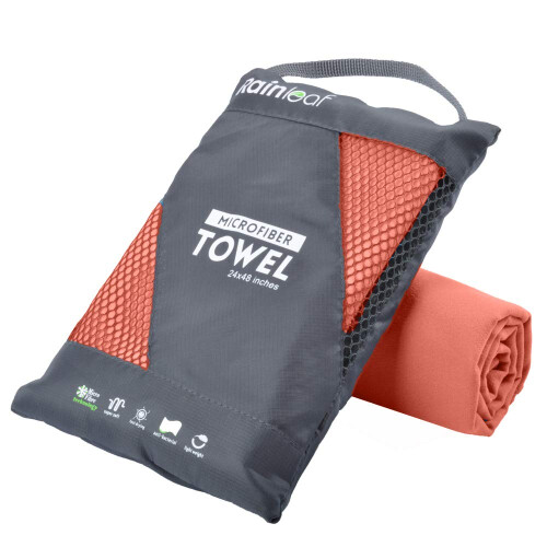 Rainleaf Microfiber Towel Brick Red 30 X 60 Inches